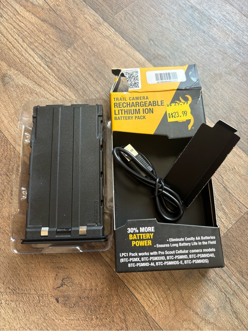 Rechargeable Lithium Ion Trail Camera Battery Pack - Black